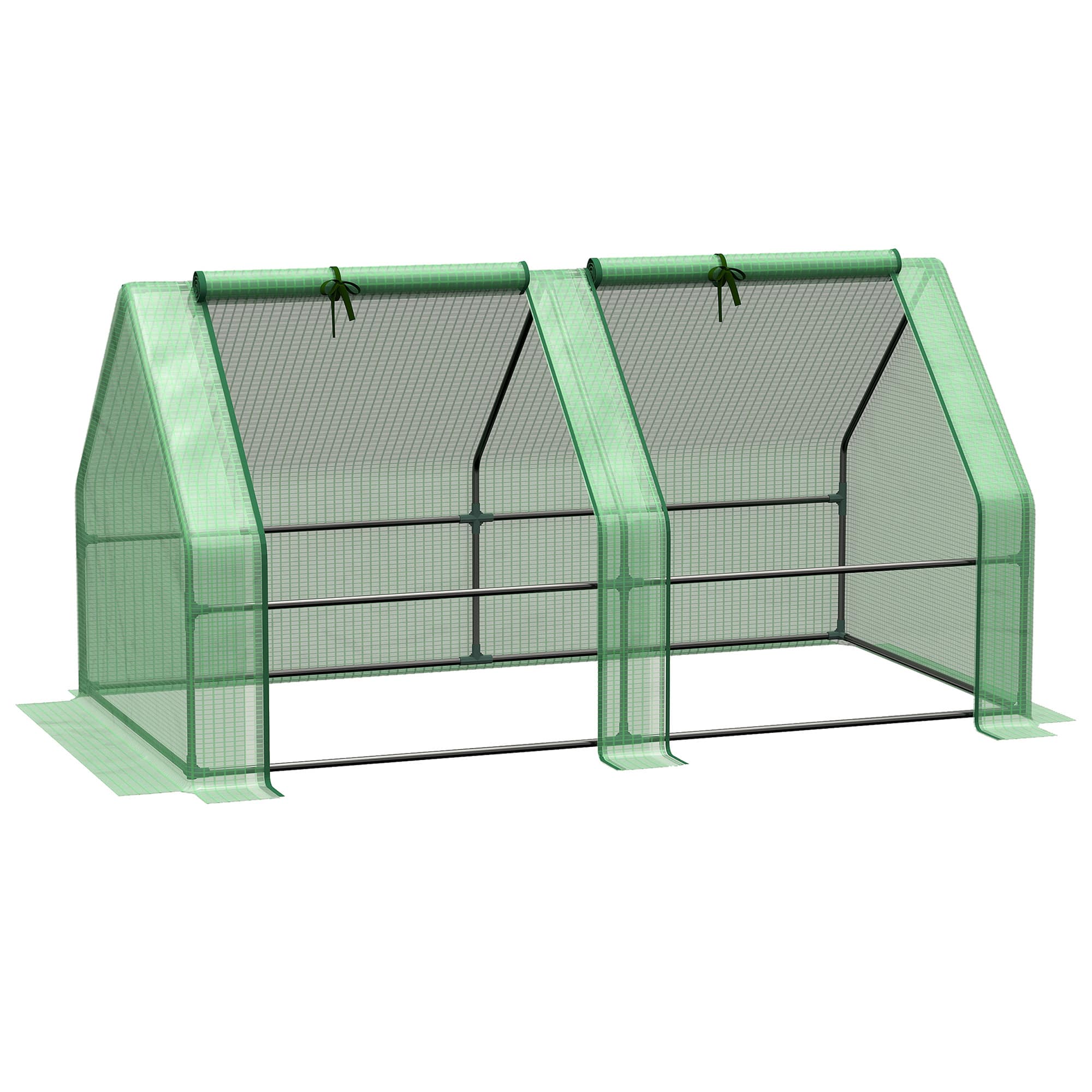 Outsunny - 6' x 3' x 3' Portable Mini Greenhouse Outdoor Garden with Large Zipper Doors and Water/UV PE Cover price history on PriceWatchPro