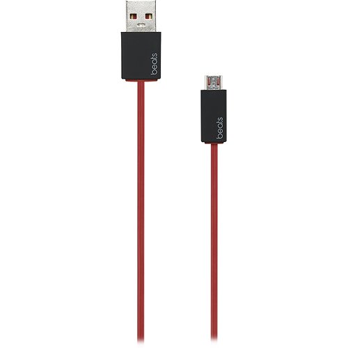 Beats by Dr. Dre - 3' USB-to-Micro USB Cable - Red - Larger Front