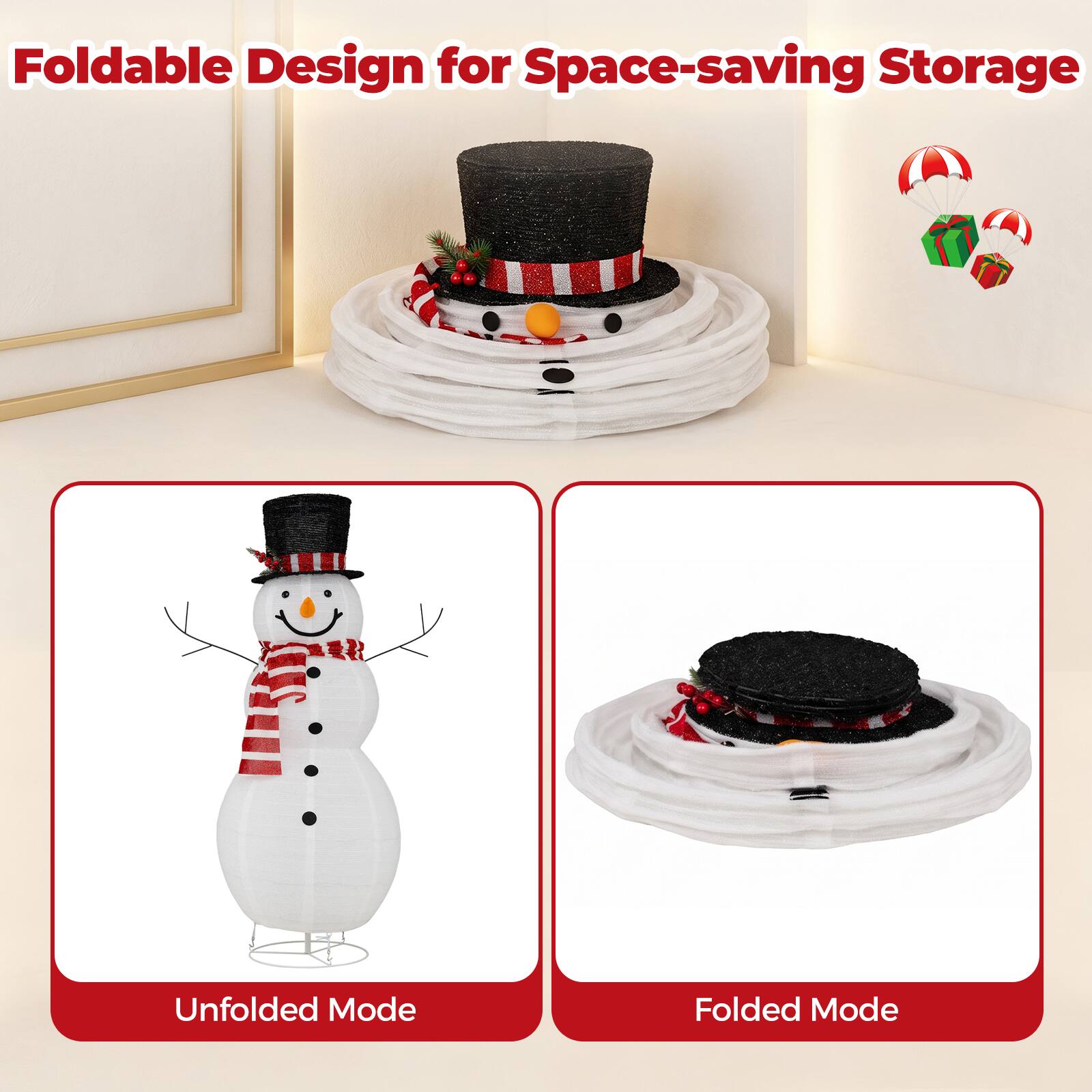Foldable Design for Space-saving Storage

Unfolded Mode

Folded Mode