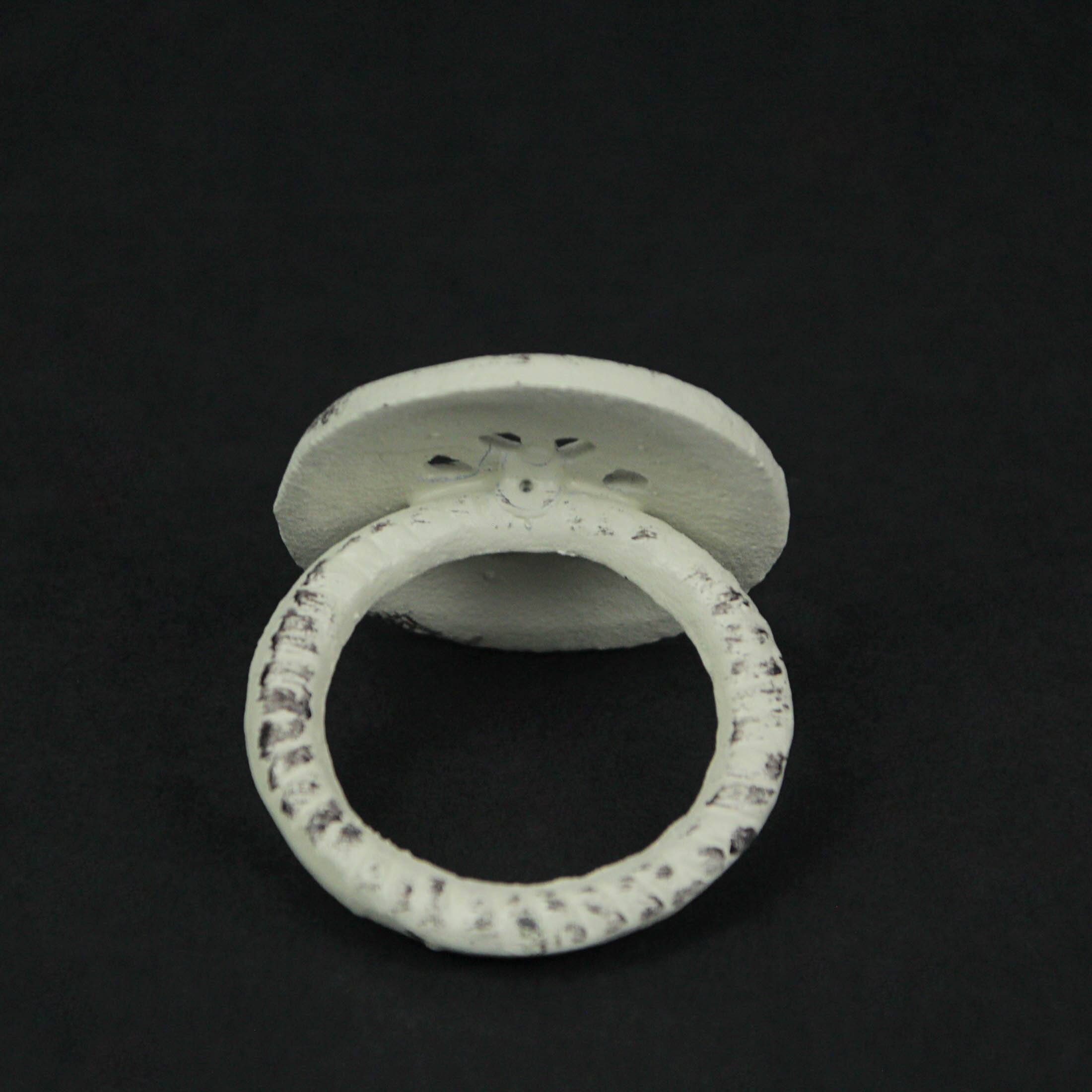 Alt View 2. Zeckos - Set of 6 Nautical Blue Cast Iron Compass Rose Napkin Rings Dining Decor - Nautical.