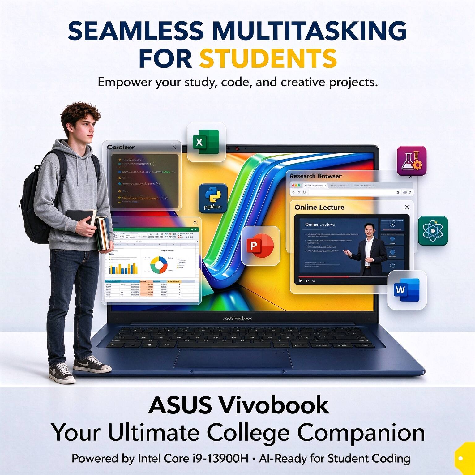 SEAMLESS MULTITASKING FOR STUDENTS  
Empower your study, code, and creative projects.

Coroleier  
X  
X

PER  
Research Browser  
0  
/  
pgitbon  
Online Lecture  
X  
X  
Online Lecture  
-  
P  
--  
-  
W  
ASUS Vivobook  
-  
-  
-  
-  
-  
-  
-  
-  
-  
-  
-  
-  
-  
-  
-  
-  
-  
-  
-  
-  
-  
-  
-  
-  
-  
-  
-  
-  
-  
-  
-  
-  
-  
-  
-  
-  
-  
-  
-  
-  
-  
-  
-  
-  
-  
-  
-  
-  
-  
-  
-  
-  
-  
-  
-  
-  
-  
-  
-  
-  
-  
-  
-  
-  
-  
-  
-  
-  
-  
-  
-  
-  
-  
-  
-  
-  
-  
-  
-  
-  
-  
-  
-  
-  
-  
-  
-  
-  
-  
-  
-  
-  
-  
-  

