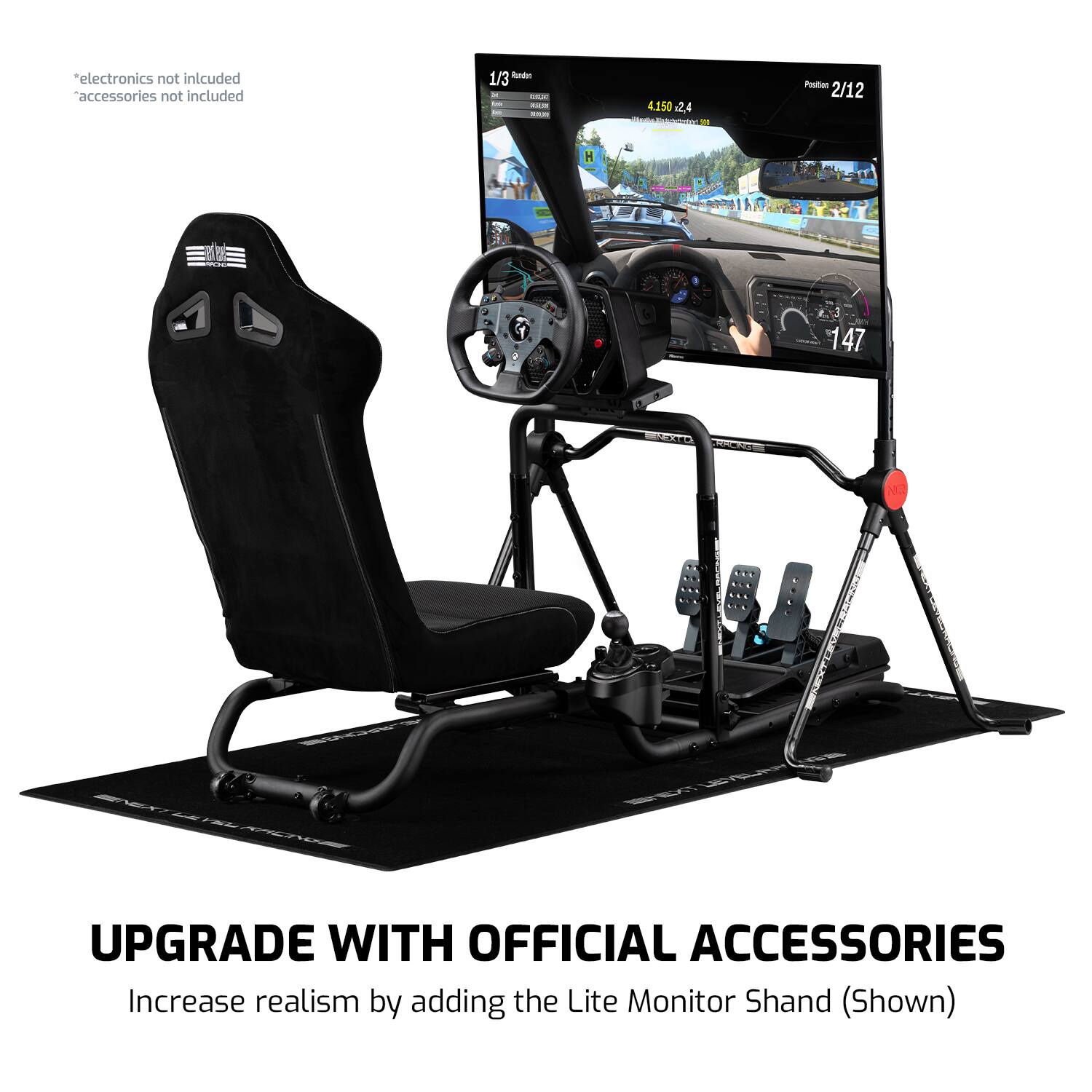 *electronics not included
*accessories not included

1/3 Runden =x -
4.150 x2,4 Media SX
Position 2/12
H
147
NEXT LE RACNGE
SM
ENEXT
/
VELARY

UPGRADE WITH OFFICIAL ACCESSORIES
Increase realism by adding the Lite Monitor Shand (Shown)