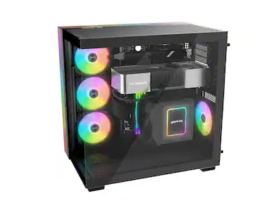 be quiet! Light Base 900 DX Black PC-behuizing, adembenemend panorama- uitzicht, showcase, dual chamber design, massieve ARGB ledstrips, omgekeerd en horizontaal bruikbaar, E-ATX moederbord compatibel be quiet! Light Base 900 DX Black PC-behuizing, adembenemend panorama- uitzicht, showcase, dual chamber design, massieve ARGB ledstrips, omgekeerd en horizontaal bruikbaar, E-ATX moederbord compatibel