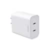 Front. RadioShack - Dual Port USB-C Wall Charger 2605164.