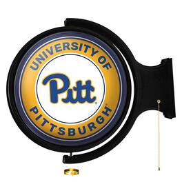 The Fan-Brand - Pitt Panthers Team Logo 21'' x 23'' Rotating Lighted Wall Sign - Multicolor