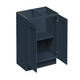 Boyel Living - 36-in W x 34.5-in H x 24-in D Shaker RTA Kitchen Full Height Door Base Cabinet with Soft-Close - Charcoal Blue