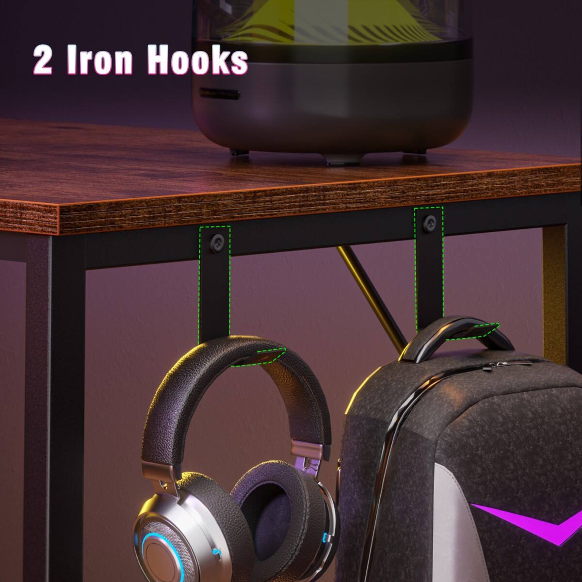 2 Iron Hooks