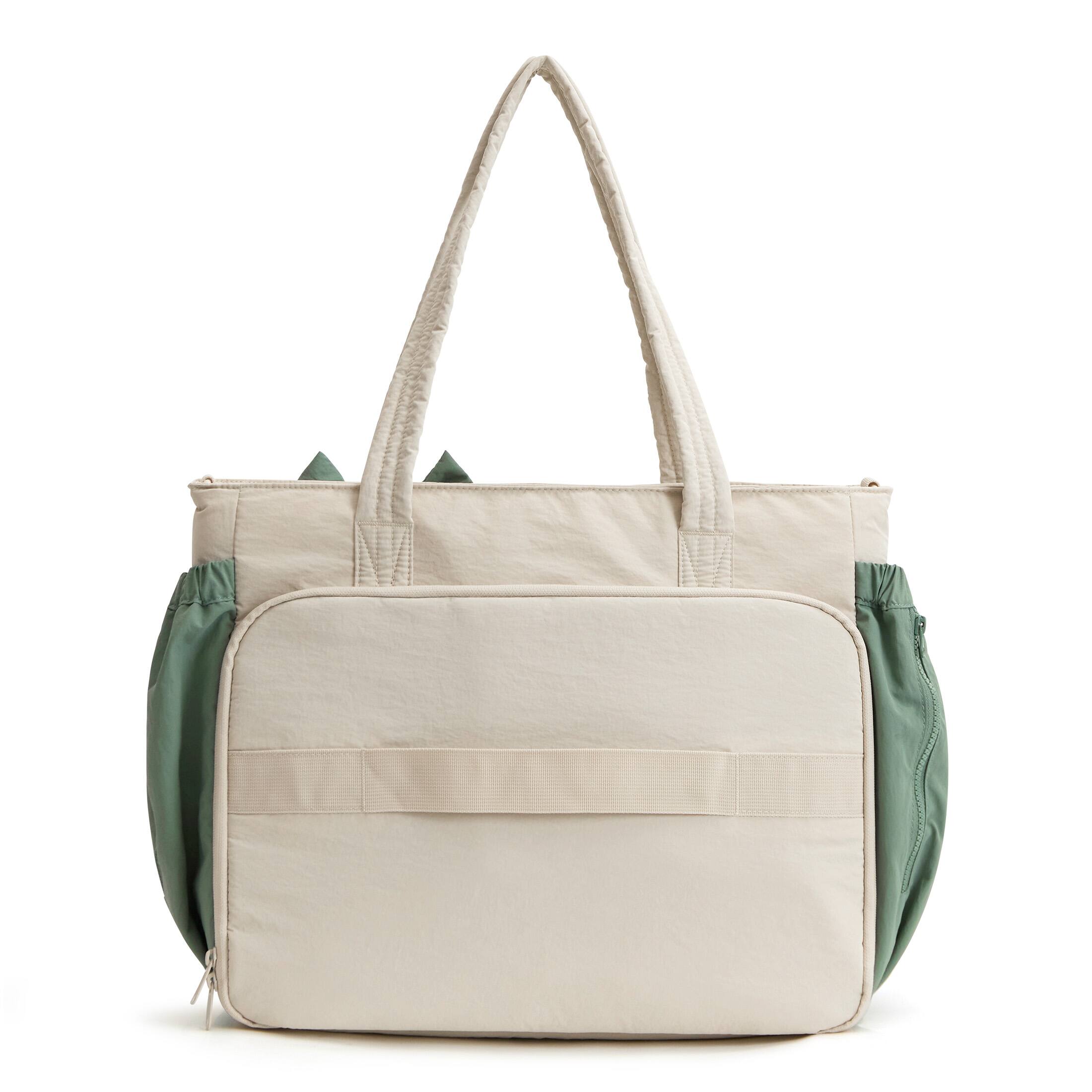 Back. Bagsmart - Bloom Everyday Tote, Diaper Bag with 180° Wet/Dry Compartment & Detachable Bottle Pouch for Travel & Daily Use - Bermuda.