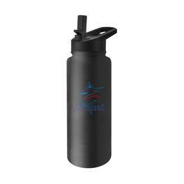 Logo Brands - Miami Marlins 34oz. Quencher Bottle - Multicolor