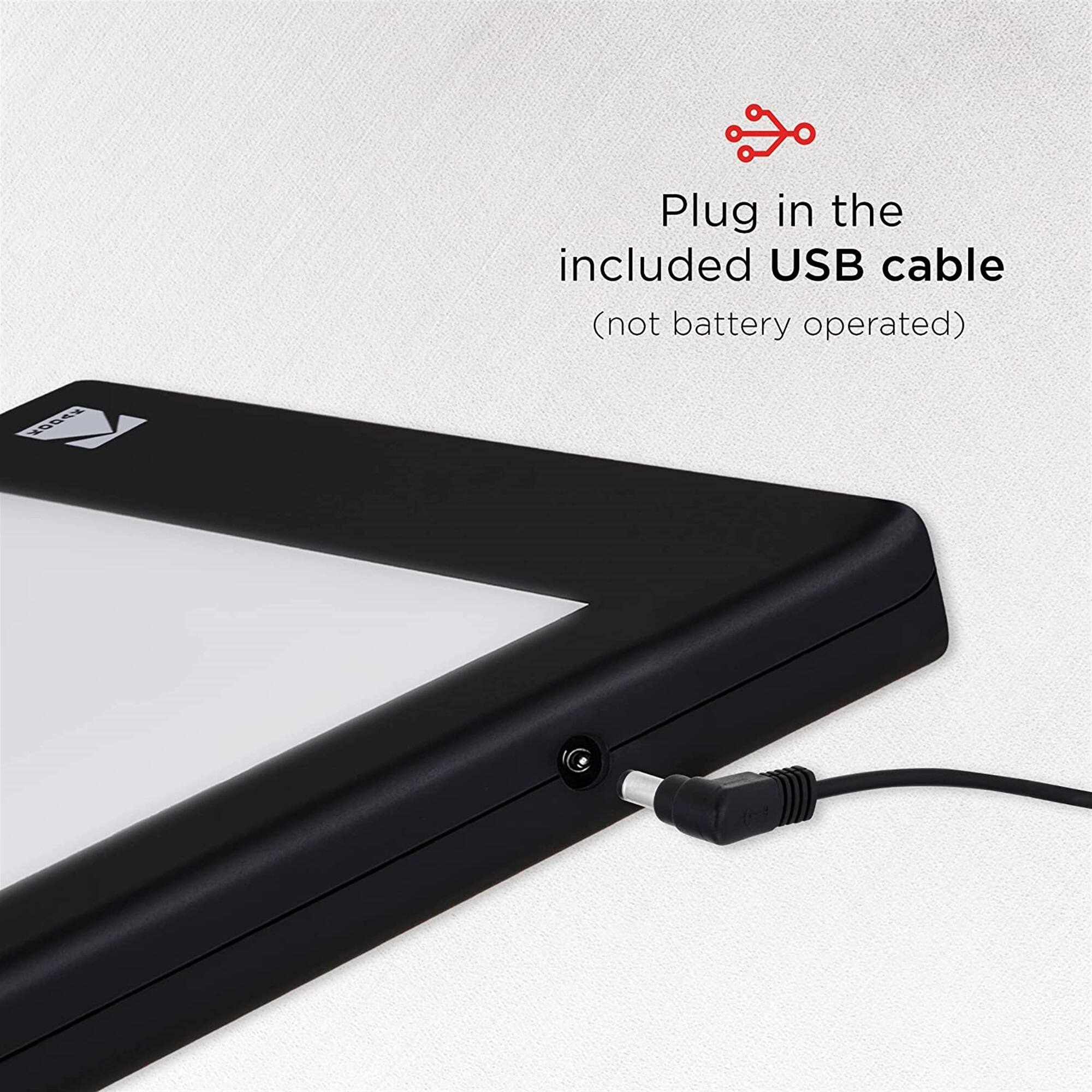 Plug in the included USB cable (not battery operated) KO54W