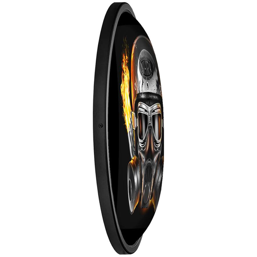 The Fan Brand NHRA Gas Mask 18'' Round Slimline Illuminated Wall Sign ...