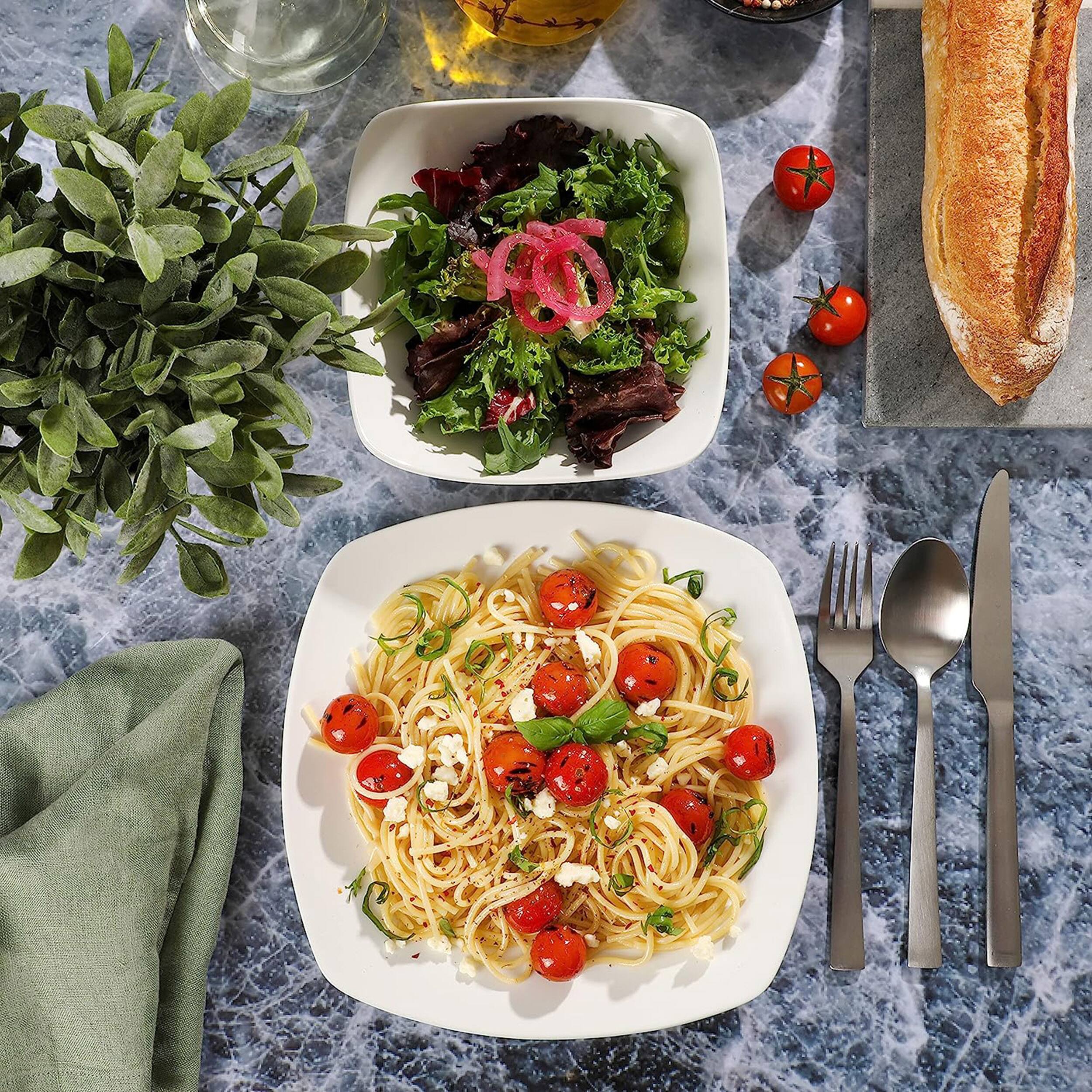 Alt View 5. Gibson - Gibson Home Zen Buffetware 8 Piece Fine Ceramic Dinnerware Set In Matte White - White.