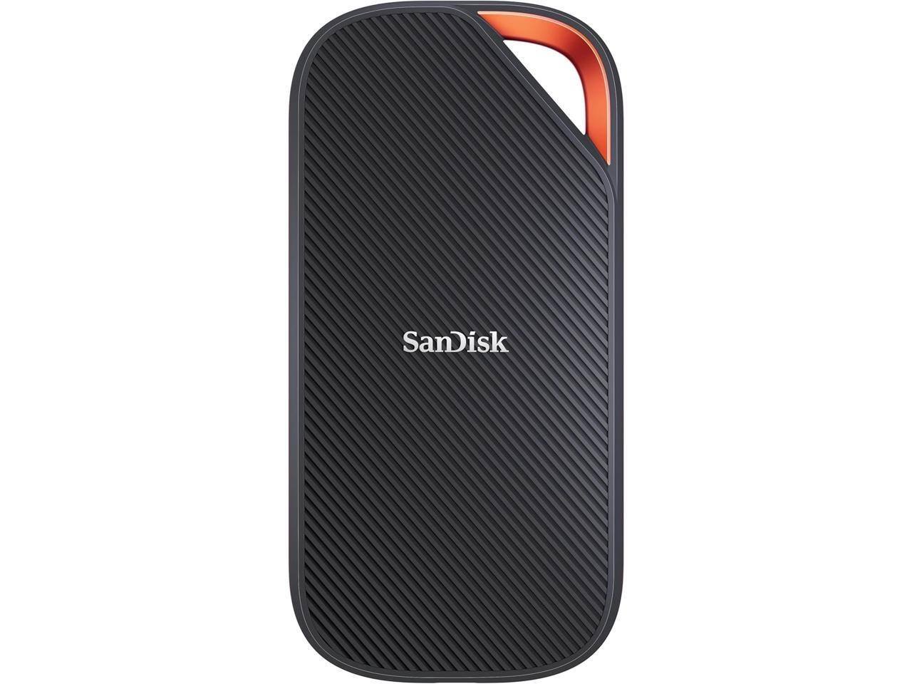 Angle. SANDISK - SanDisk Extreme PRO with USB4, 4TB, 40Gbps, up to 3800 MB/s read speed and up to 3700MB/s write speed.