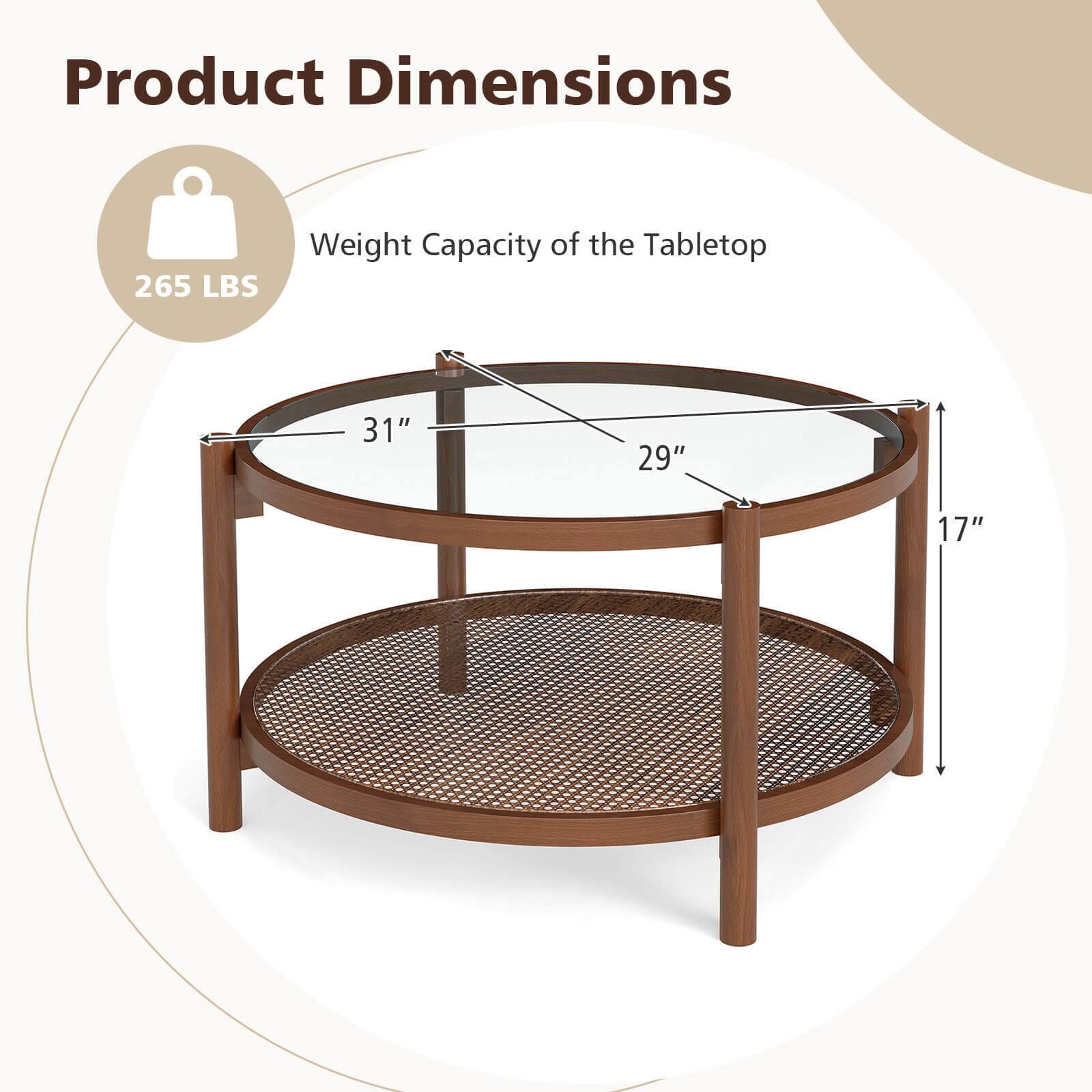 Product Dimensions

Weight Capacity of the Tabletop: 265 LBS

Tabletop Dimensions: 31" x 29" x 17"