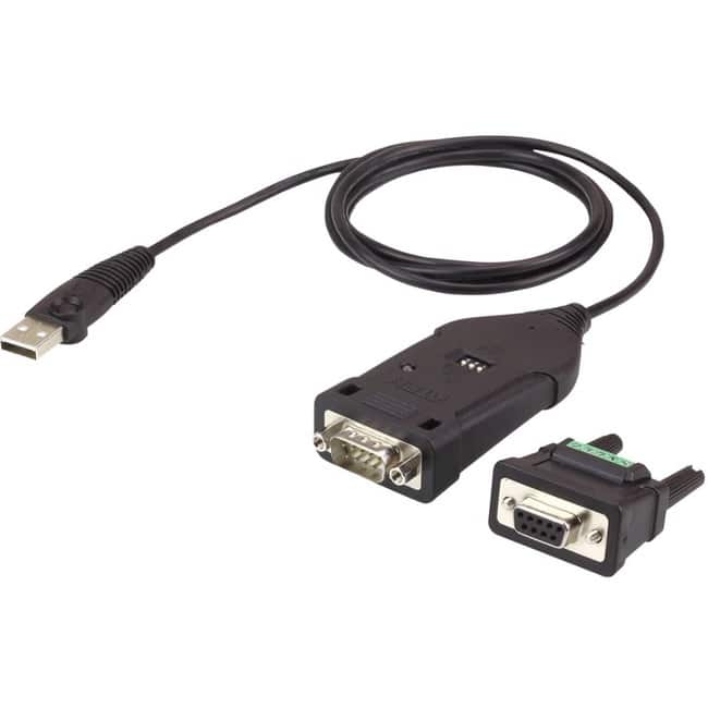 Aten Technology - ATEN USB to RS-422/485 Adapter - 3.94 ft Serial/USB Data Transfer Cable for Notebook, Camera, Alarm - First End: 1 x USB - Black