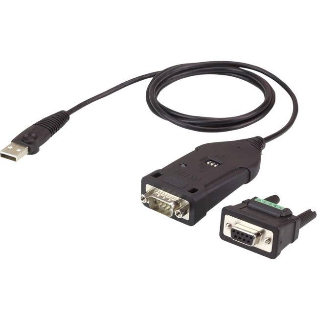 Front. Aten Technology - ATEN USB to RS-422/485 Adapter - 3.94 ft Serial/USB Data Transfer Cable for Notebook, Camera, Alarm - First End: 1 x USB - Black.