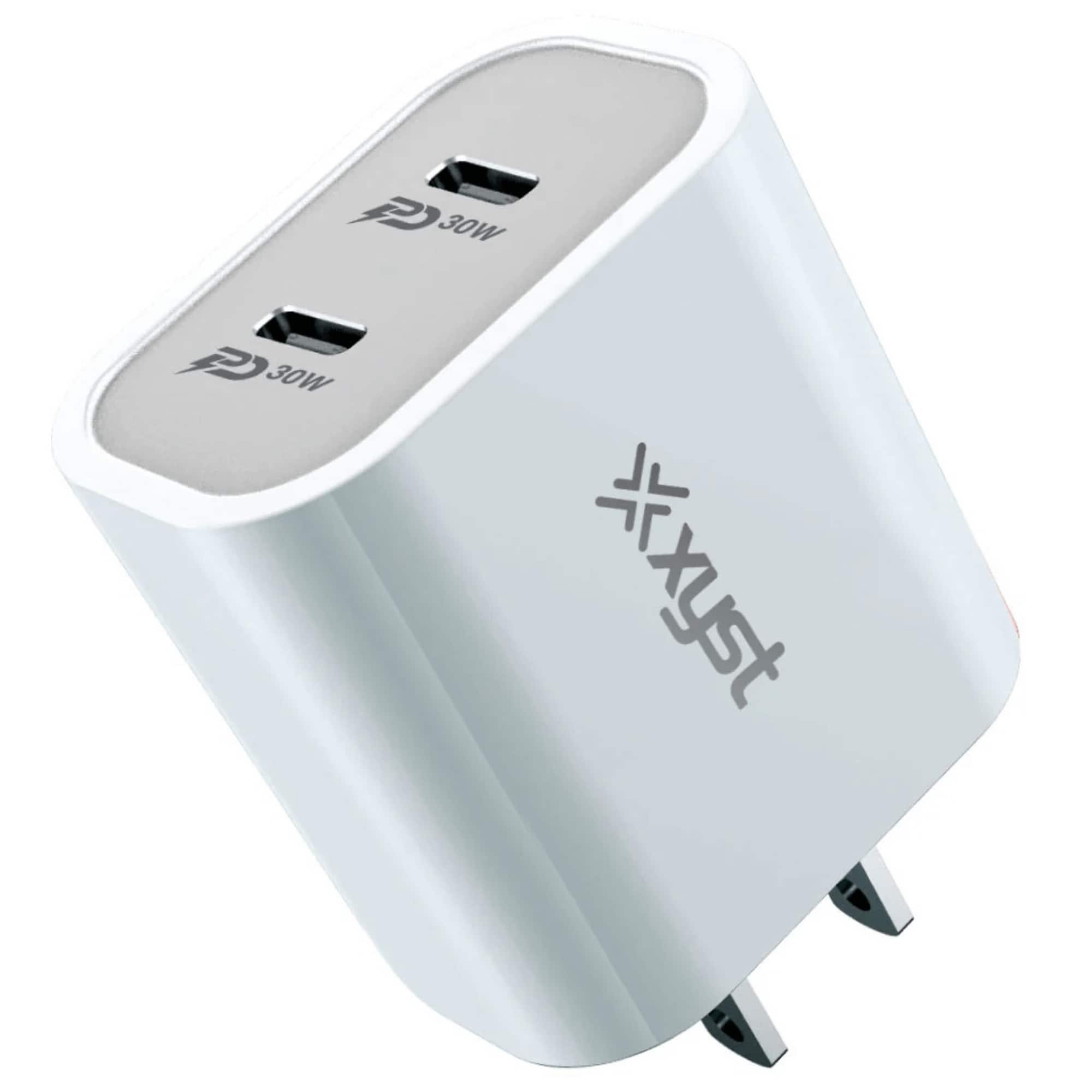 Xyst - 30-Watt Dual USB-C Wall Charger - White