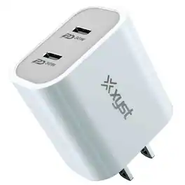 Xyst - 30-Watt Dual USB-C Wall Charger - White