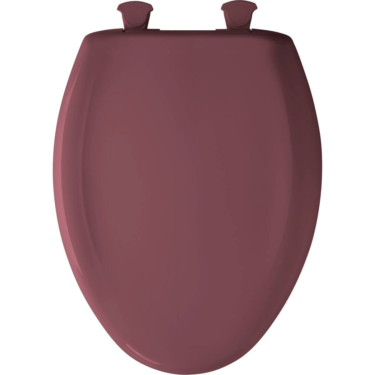 Angle. BEMIS - Bemis Elongated Plastic Toilet Seat in Raspberry with STA-TITE Seat Fastening System, EasyClean and  WhisperClose Hinge - Raspberry.