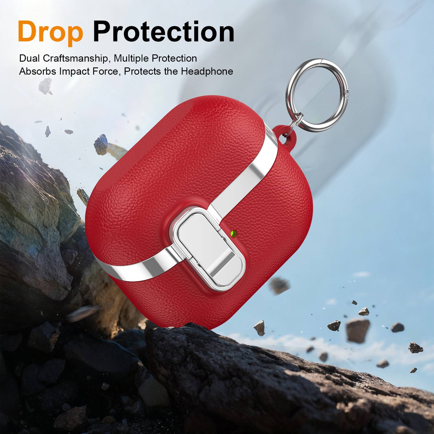 Drop Protection  
Dual Craftsmanship, Multiple Protection  
Absorbs Impact Force, Protects the Headphone