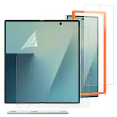 Front. SaharaCase - Full Body Screen Protector with Alignment Tool for Samsung Galaxy Z Fold7 - Clear - Clear.