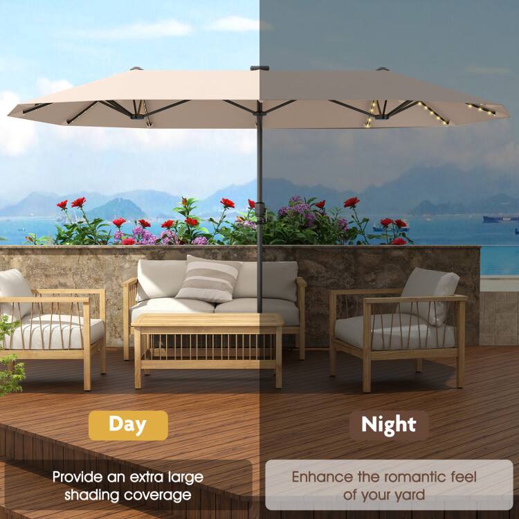 Day Night  
Provide an extra large shading coverage  
Enhance the romantic feel of your yard