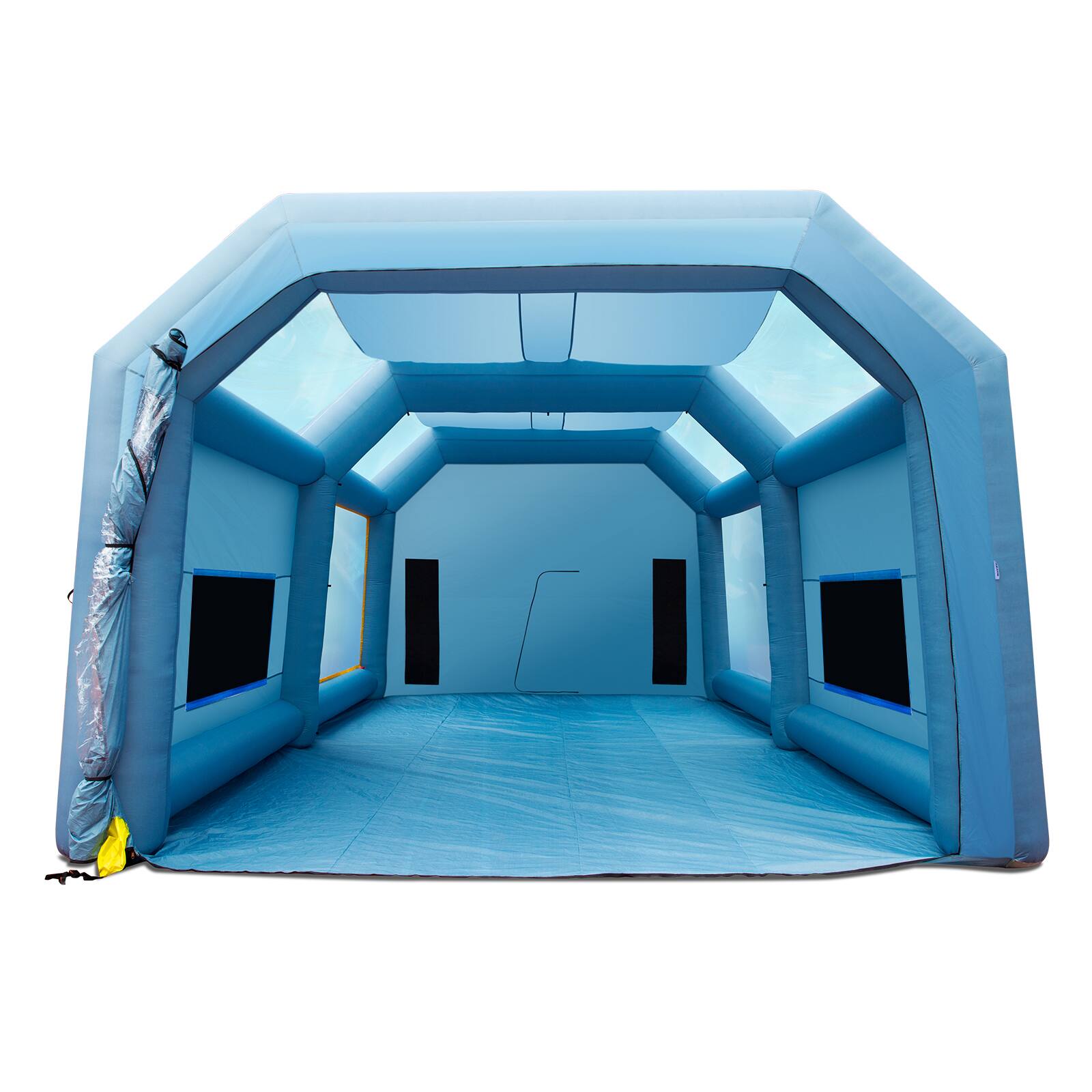 Alt View 4. VEVOR - Inflatable Paint Booth, 33x20x13ft Inflatable Spray Booth, High Powerful 950W+1100W Blowers Spray Booth Tent - Blue.