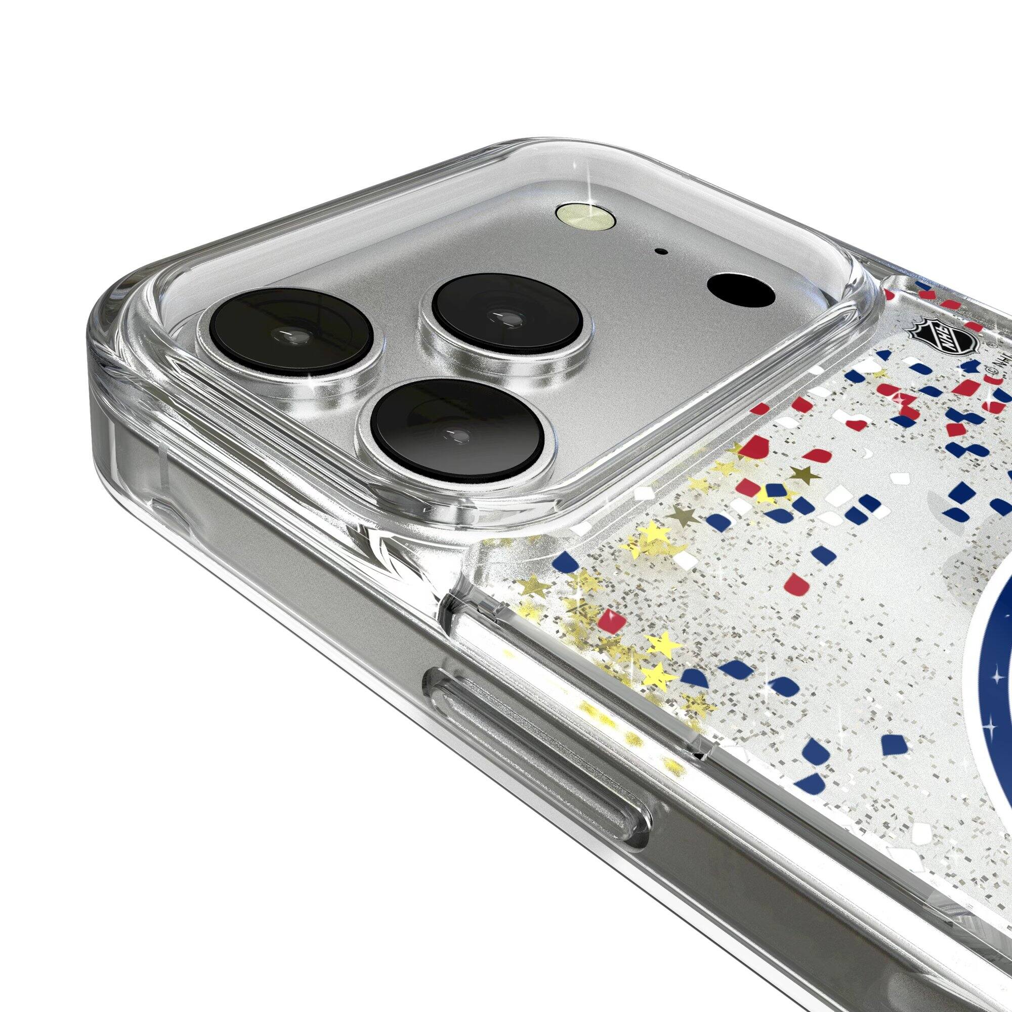Alt View 2. Keyscaper - Montreal Canadiens iPhone Confetti Glitter Case - 14 Pro Max - Multicolor.