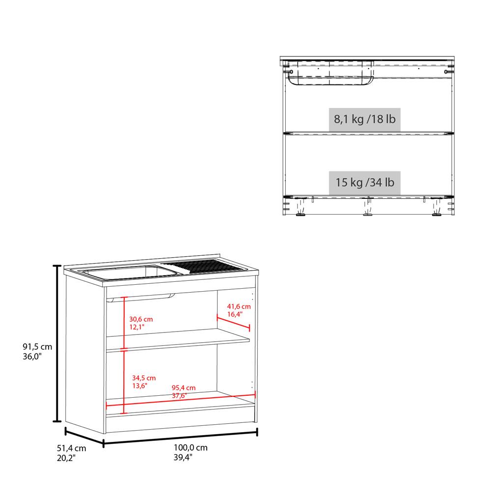 8,1 kg / 18 lb  
15 kg / 34 lb  

91,5 cm / 36,0"  
51,4 cm / 20,2"  
100,0 cm / 39,4"  

30,6 cm / 12,1"  
41,6 cm / 16,4"  
34,5 cm / 13,6"  
95,4 cm / 37,6"