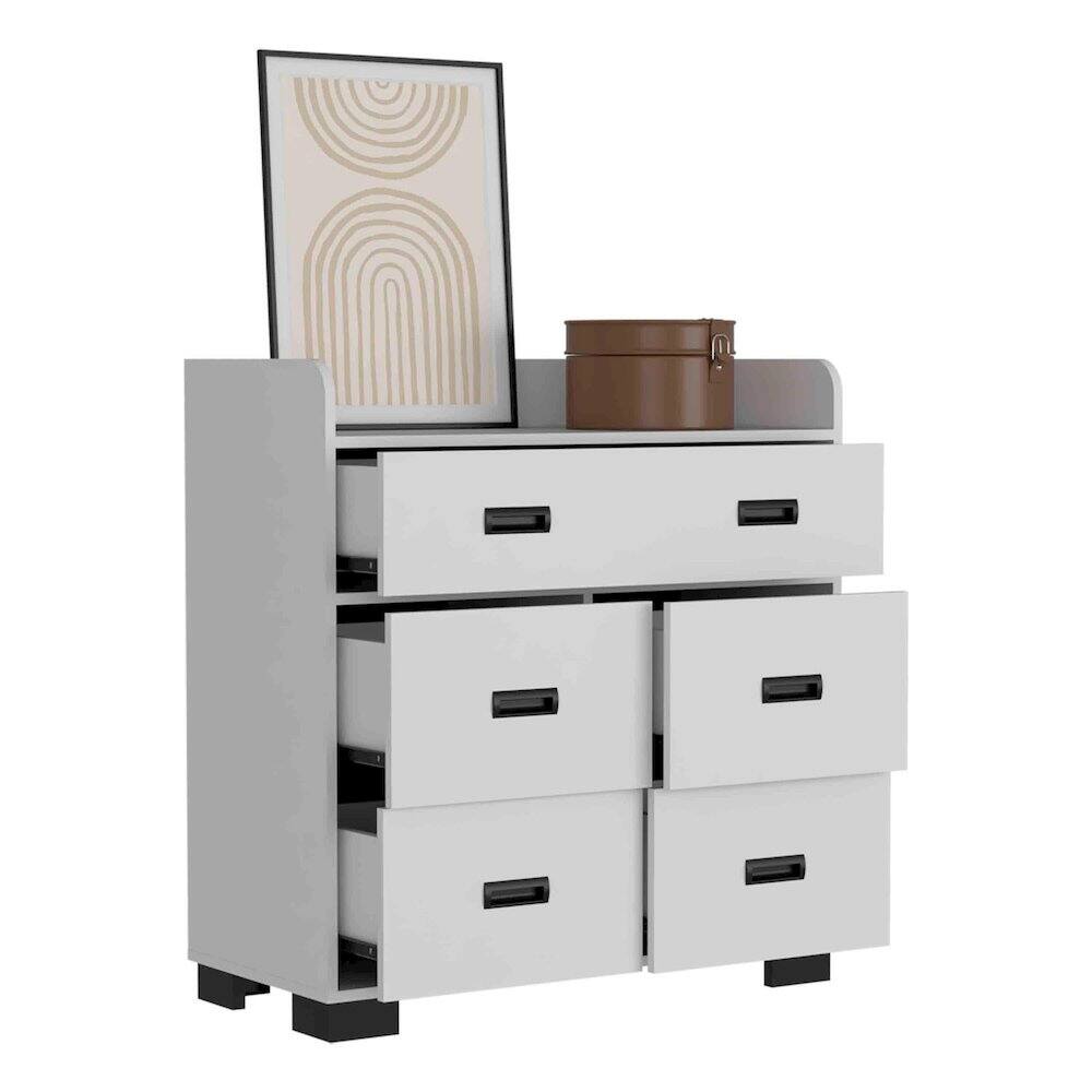 Alt View 1. TuHome - Alyn Dresser White MDF - White.