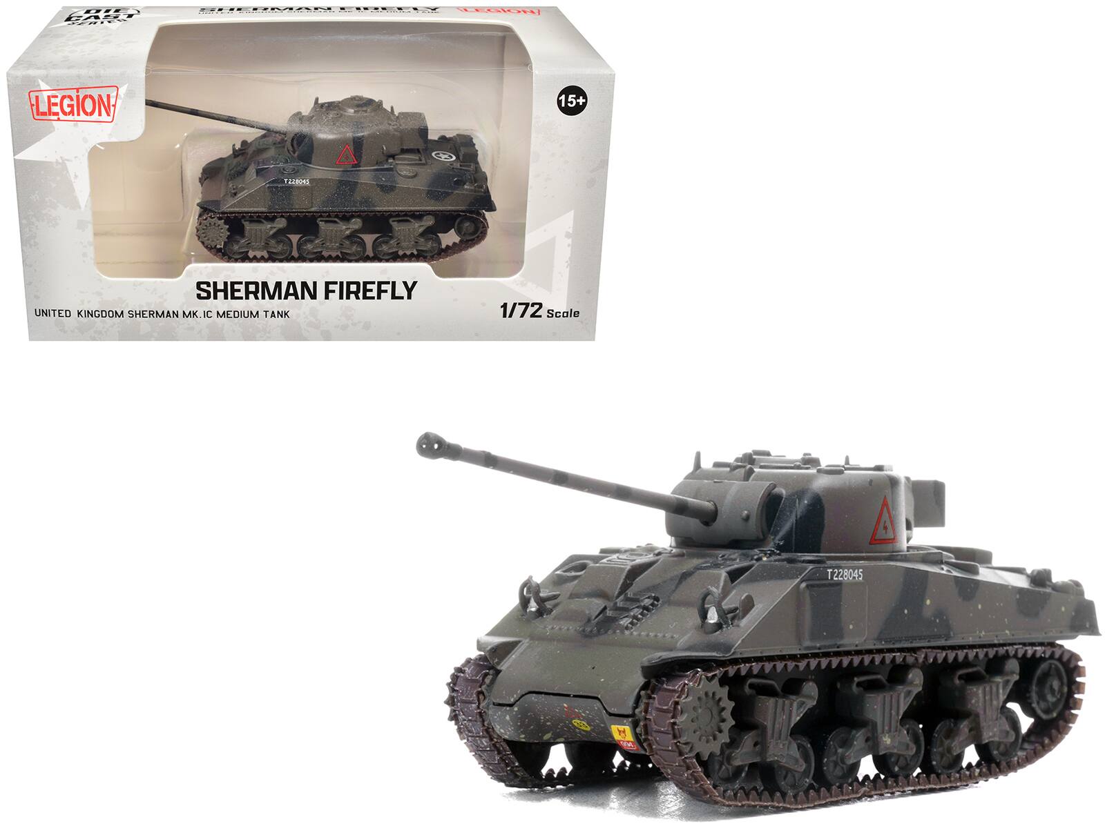 LEGION LEGION 15+ 3 TOB04S SHERMAN FIREFLY UNITED KINGDOM SHERMAN MK. IC MEDIUM TANK 1/72 Scale T228045