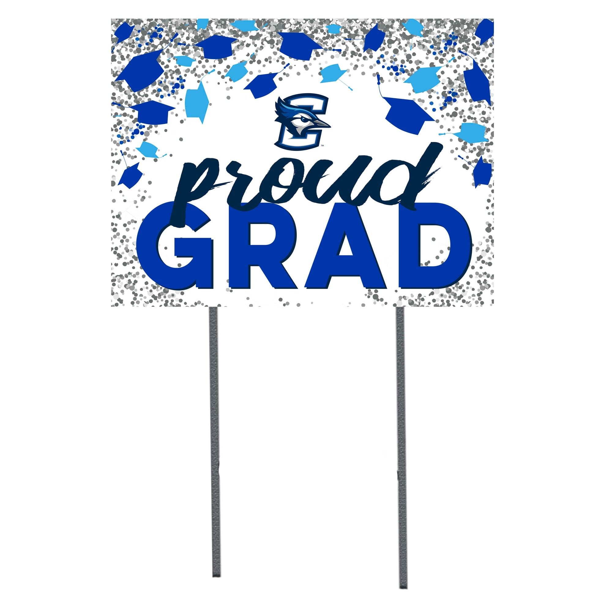 Jardine - Creighton Bluejays 18" x 24" Proud Grad Yard Sign - White