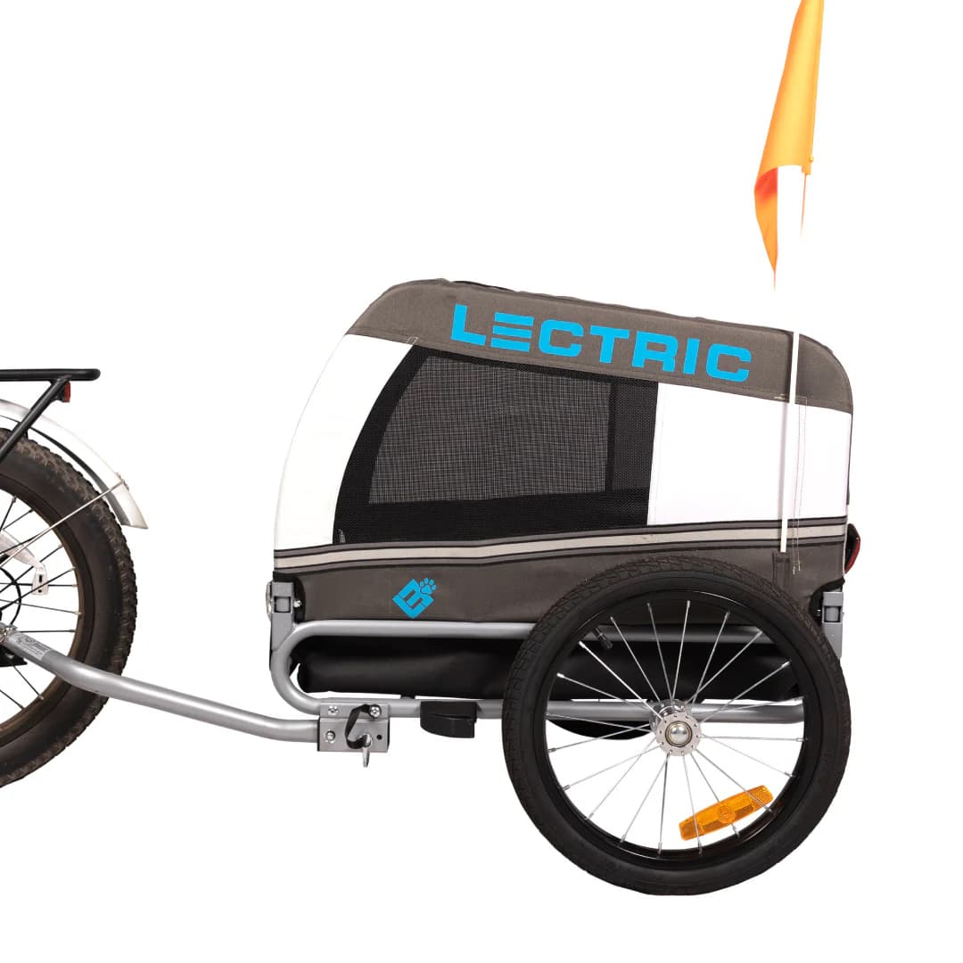 Front. Lectric eBikes - Waterproof Foldable Pet Trailer with Quick-Release Wheels - Gray.