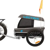 Lectric eBikes - Waterproof Foldable Pet Trailer with Quick-Release Wheels - Gray - Front_Zoom