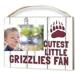 Jardine - Montana Grizzlies 8'' x 10'' Cutest Little Weathered Logo Clip Photo Frame - White