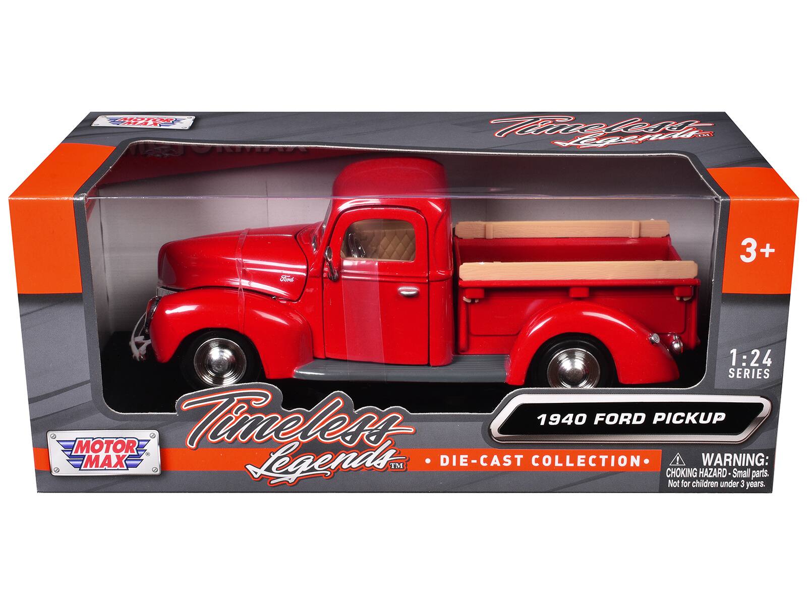 Ho A Melr re Ford 3+ 1:24 SERIES Timeless 1940 FORD PICKUP MOTOR MAX Legends TM DIE-CAST COLLECTION : WARNING: CHOKING HAZARD-Small parts. Not for children under 3 years.