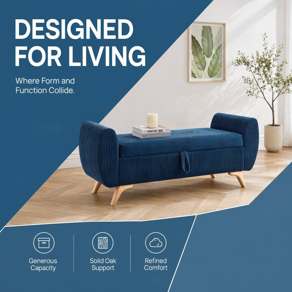 DESIGNED FOR LIVING  
Where Form and Function Collide.

FURNITURE  
Generous Capacity  
Solid Oak Support  
Refined Comfort