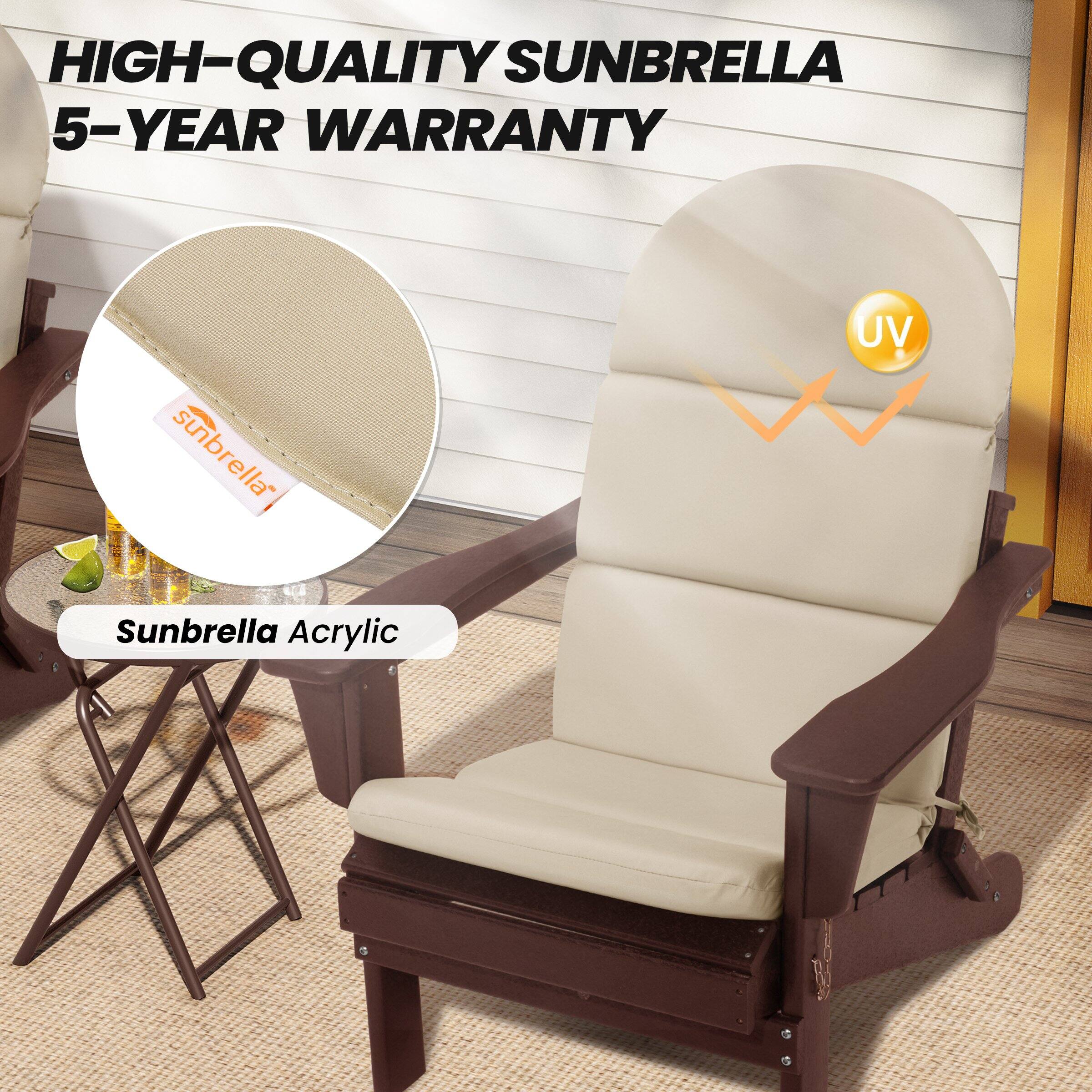 HIGH-QUALITY SUNBRELLA  
5-YEAR WARRANTY  

Sunbrella Acrylic  

UV