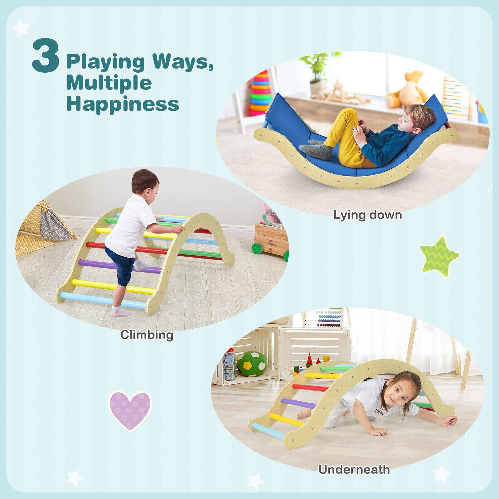 3 Playing Ways, Multiple Happiness

Lying down
Climbing
Underneath