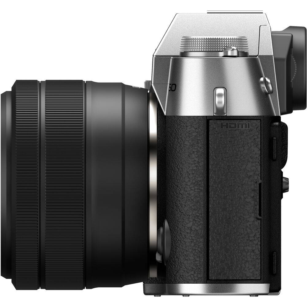 Alt View 5. Fujifilm - Fujifilm X-T50 Mirrorless Digital Camera XC15-45mm + 128GB Memory Card- Silver - Silver.