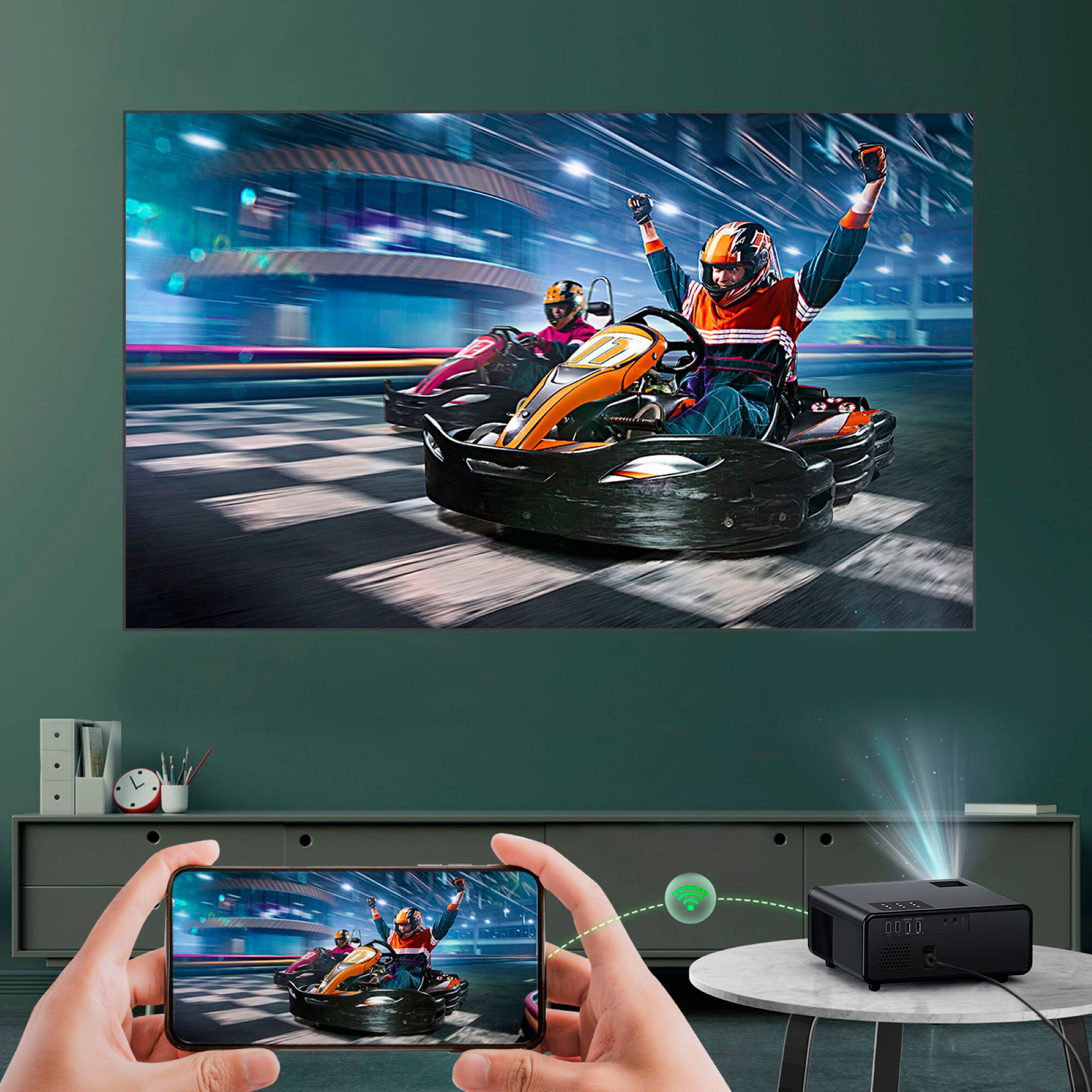 Alt View 14. Yaber - Yaber - Buffalo Pro U9 Native 1080P Entertainment LCD Projector - Black.