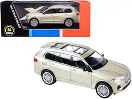 BMW X7 with Sunroof Sunstone Gold Metallic 1/64 Diecast Model Car by Paragon