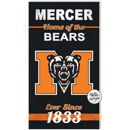 Jardine - Mercer Bears 11" x 20" Indoor/Outdoor Home Of The Sign - Orange