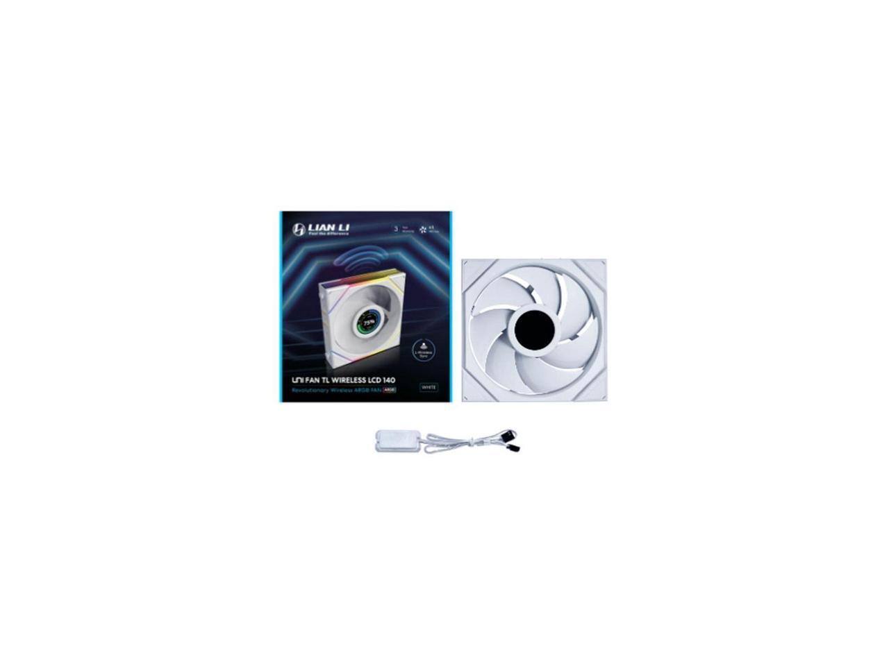Lian Li UNI Fan TL LCD Wireless 140 White 14TLLCD1W1W - Best Buy