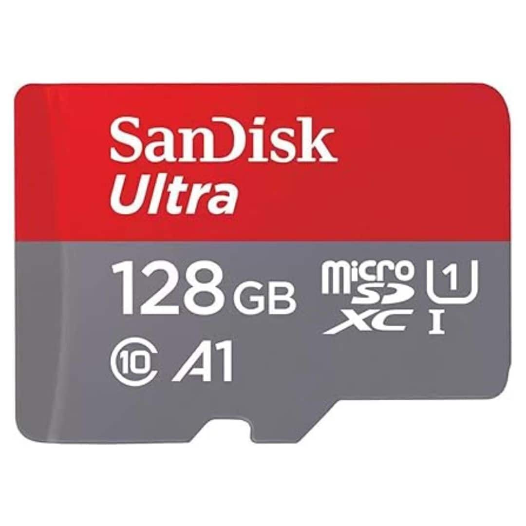 SanDisk Ultra microSDHC Memory Card, 128GB, 140MB/s, C10