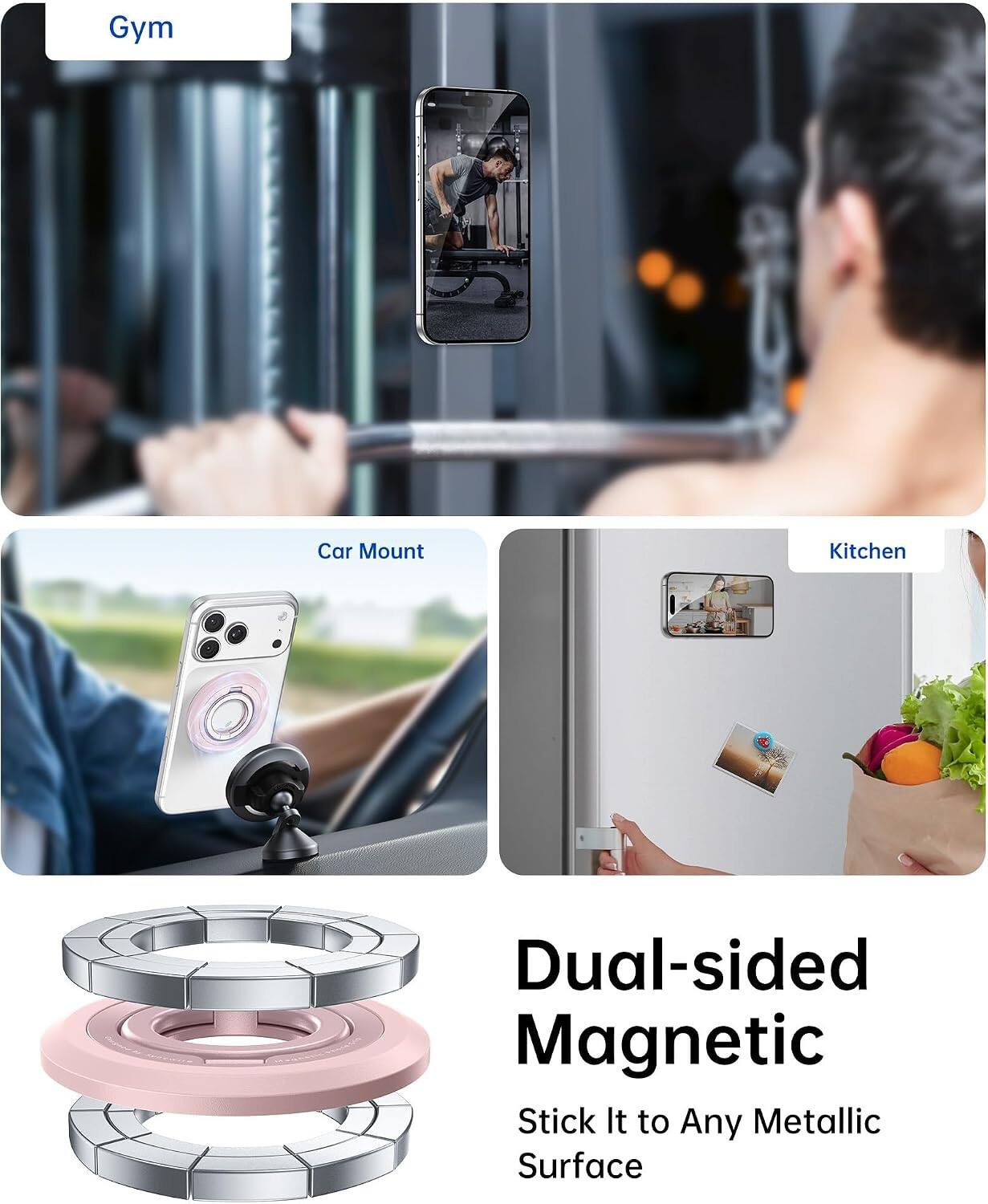 Syncwire Magnetic Phone Ring Holder, for MagSafe Phone Grip Stand ...