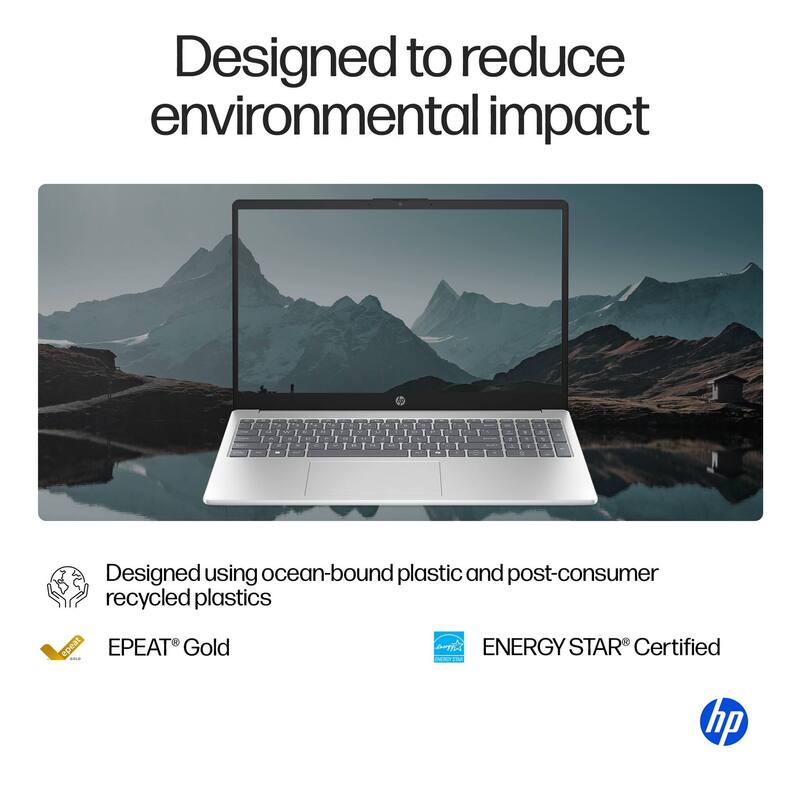Designed to reduce environmental impact

Designed using ocean-bound plastic and post-consumer recycled plastics

EPEAT® Gold

ENERGY STAR® Certified

hp
