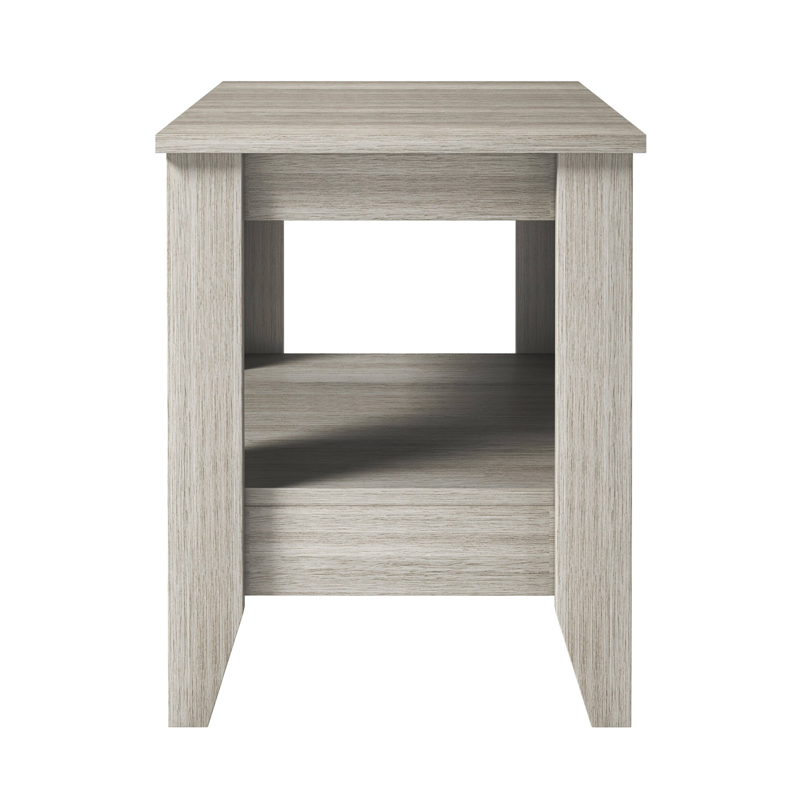 Boyd Sleep - 19.7" Medium Density Fibreboard Prato Classic Nightstand - Barnwood Grey