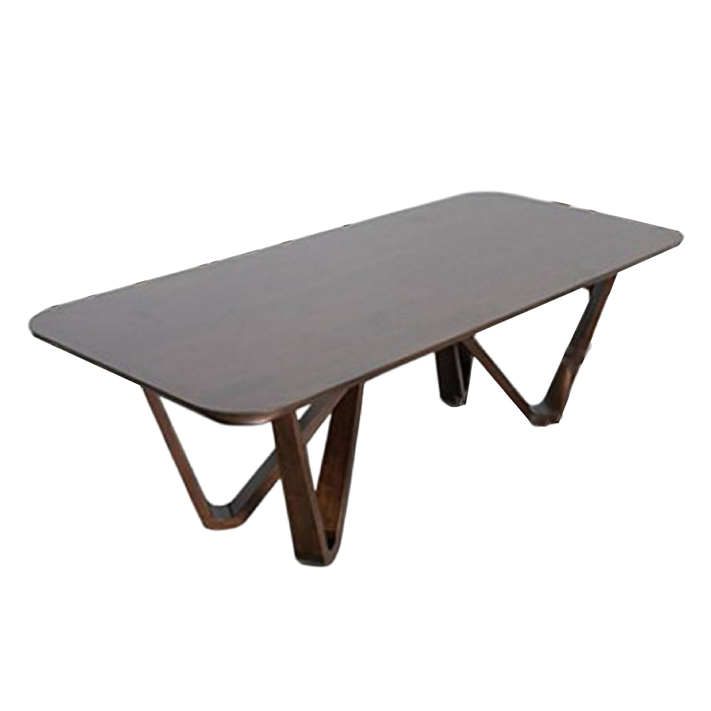 Alt View 1. Manhattan Lane - Niva Dining Table, 95 Inch Rectangular, Walnut Brown Solid Rubberwood - Walnut Brown.