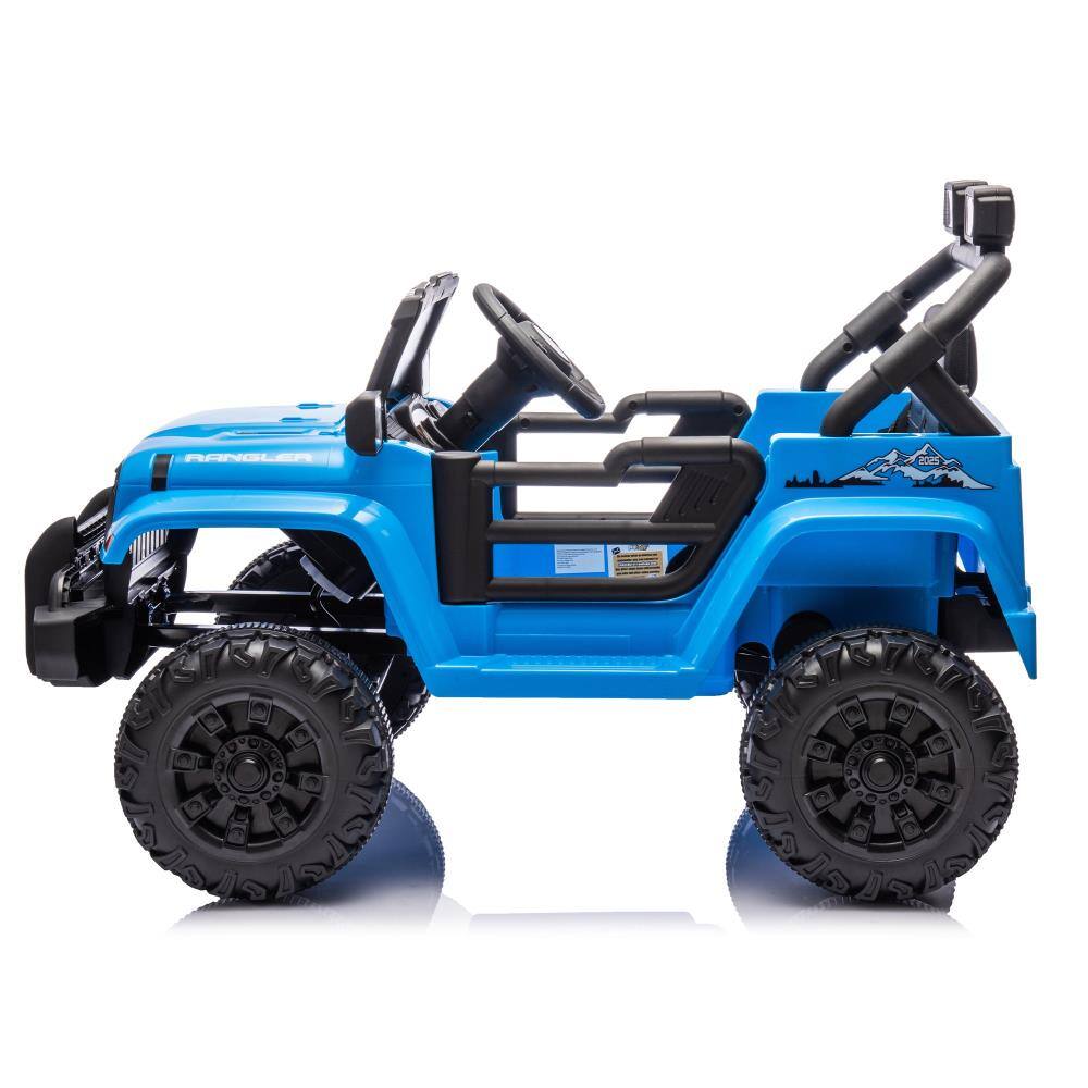 Alt View 1. BreeBe - 12V Kids Electric ride on Car w/ Remote Control, Dual Drive, 4-Wheel Suspension, Music, Bluetooth, USB,Age 2–4 - Blue.